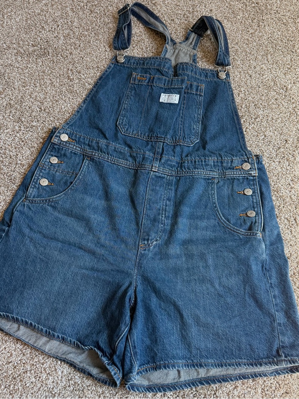 Levi’s Denim Short Overalls - Blue